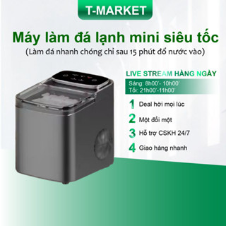 Máy Làm Đá Siêu Tốc Chỉ Sau 15 Phút Dung Tích 1,3L Tối Đa Tới 12kg Đá Mỗi Ngày
