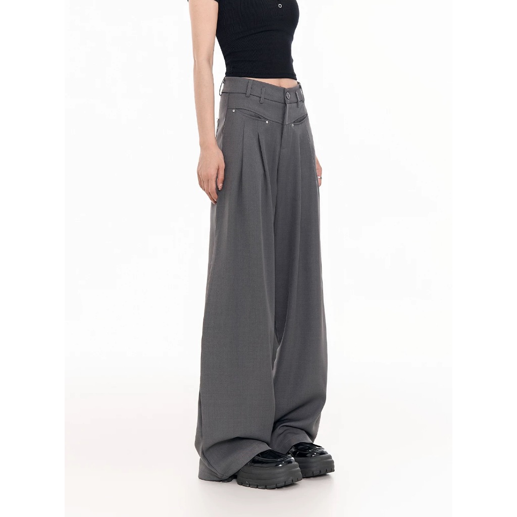  | HÌNH THẬT ĐỘC QUYỀN CUBEDLEMON | Quần ống siêu rộng hai túi mổ đính nút 