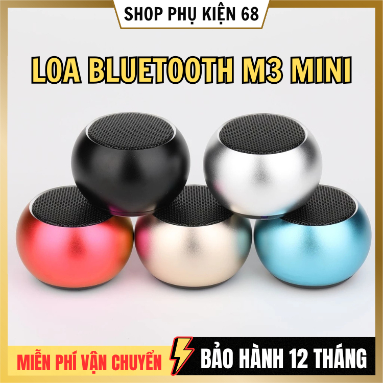 Loa Bluetooth Kim Loại M3 Mini , Vỏ Kim Loại , Bass Trầm Ấm , Nhỏ Gọn Thích…