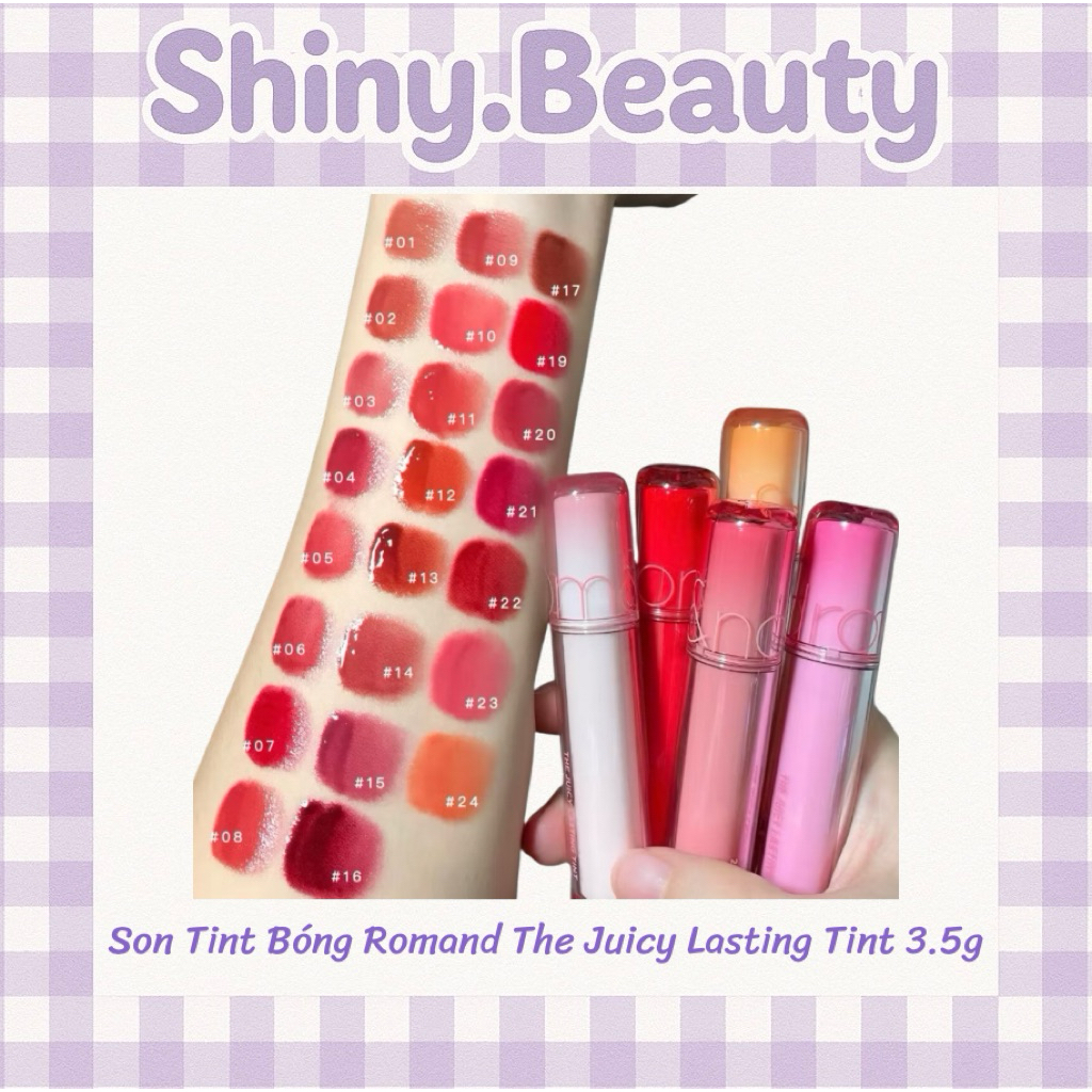 [Mẫu Mới] Son Bóng Romand Juicy Lasting Tint 3.5g Full Màu Hàn Quốc
