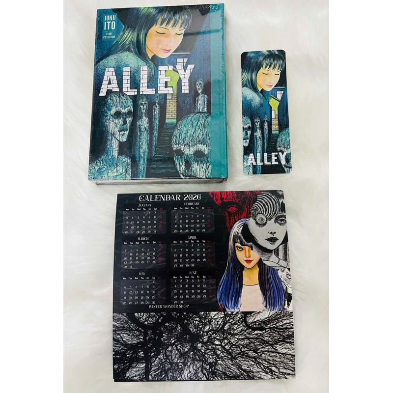 Combo Bookmark - Lịch - Cuốn Manga Kinh Dị Alley Full Tiếng Việt