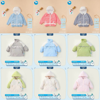   Mompa  Avaler  Áo khoác gió 2 lớp cho bé trai bé gái 7-20kg giữ ấm cản gió chính hãng 