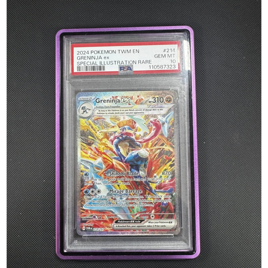 Hộp quà PSA 2024 POKEMON TWM EN 214 GRENINJA ex GEM MT SPECIAL ILLUSTRATION RARE 10 d69 42EN