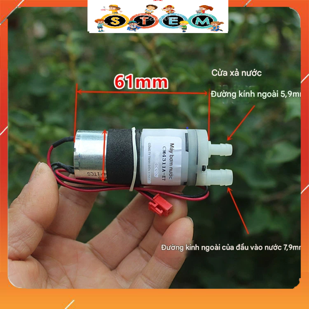 [Stem A-Z][G9] Bơm Nước Tự Mồi 12V DC 370