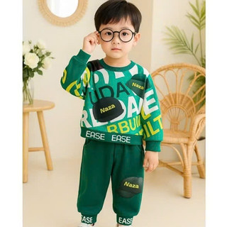  Bộ Đồ Dài Tay Thu Đông Cho Bé Trai In Hình Tiết Black Miu . Bộ thu đông cho bé chất thun thái mềm mịn BL210 