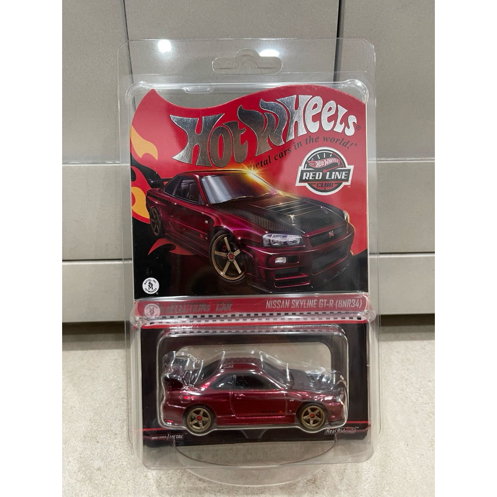 Xe mô hình đồ chơi bánh cao su Hotwheels 1:64 - RED LINE CLUB (RLC) - Nissan Skyline GT-R (BNR34)