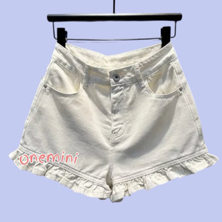  Quần Short Jeans Viền Bèo Lưng Cao Cao Cấp Quần Đùi Jeans Nữ  Quần Short Jeans Nữ Phối Xòe Ống Cực Dễ Thương 