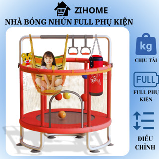  Nhà bóng lò xo nhún nhảy cho bé đệm lò xo full phụ kiện giúp bé vận động rèn luyện sức khỏe 