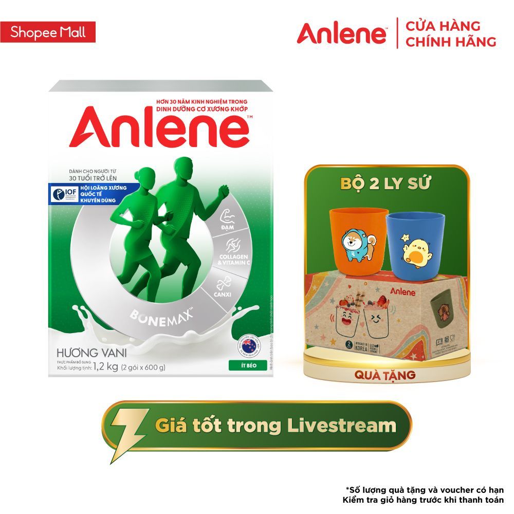 [KOL] Sữa bột Anlene Hương Vani 1.2kg
