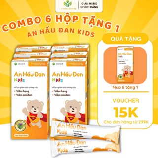 [MUA 6 TẶNG 1] Siro Ho Cho Bé An Hầu Đan Kids Hỗ Trợ Giảm Viêm Amidan Viêm Họng Trẻ 6 Tháng-10 Tuổi