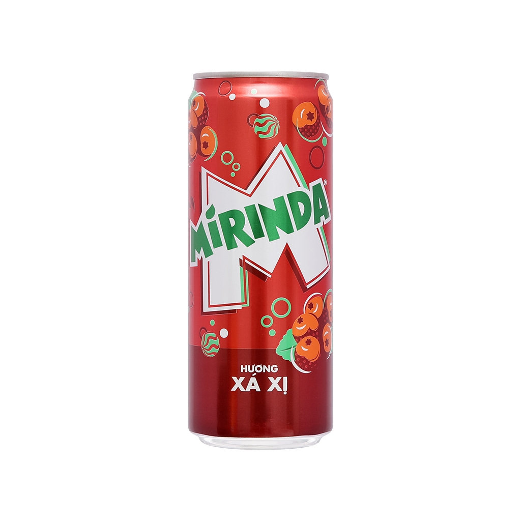 Nước ngọt Mirinda hương xá xị lon 320ml