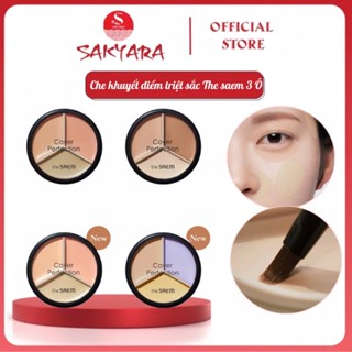  Kem Che Khuyết Điểm Triệt Sắc The Saem Cover Perfection Triple Pot Concealer 