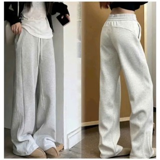 QUẦN NỈ NỮ ỐNG RỘNG VẢI NỈ 2 Da Dày Mịn Loại 1 Dày Dặn Form Dài Rộng Thể Thao Cá Tính TD206