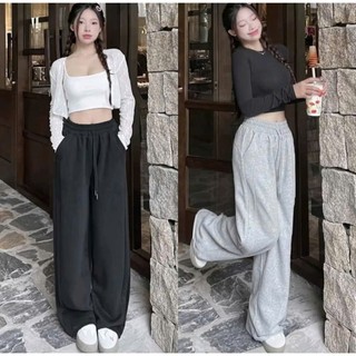 QUẦN NỈ NỮ ỐNG RỘNG VẢI NỈ 2 Da Dày Mịn Loại 1 Dày Dặn Form Dài Rộng Thể Thao Cá Tính TD206