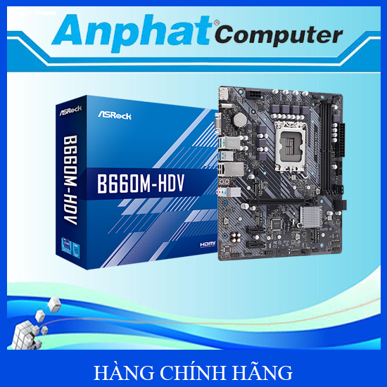Bo mạch chủ Main ASRock B660M - HDV - Hàng chính hãng