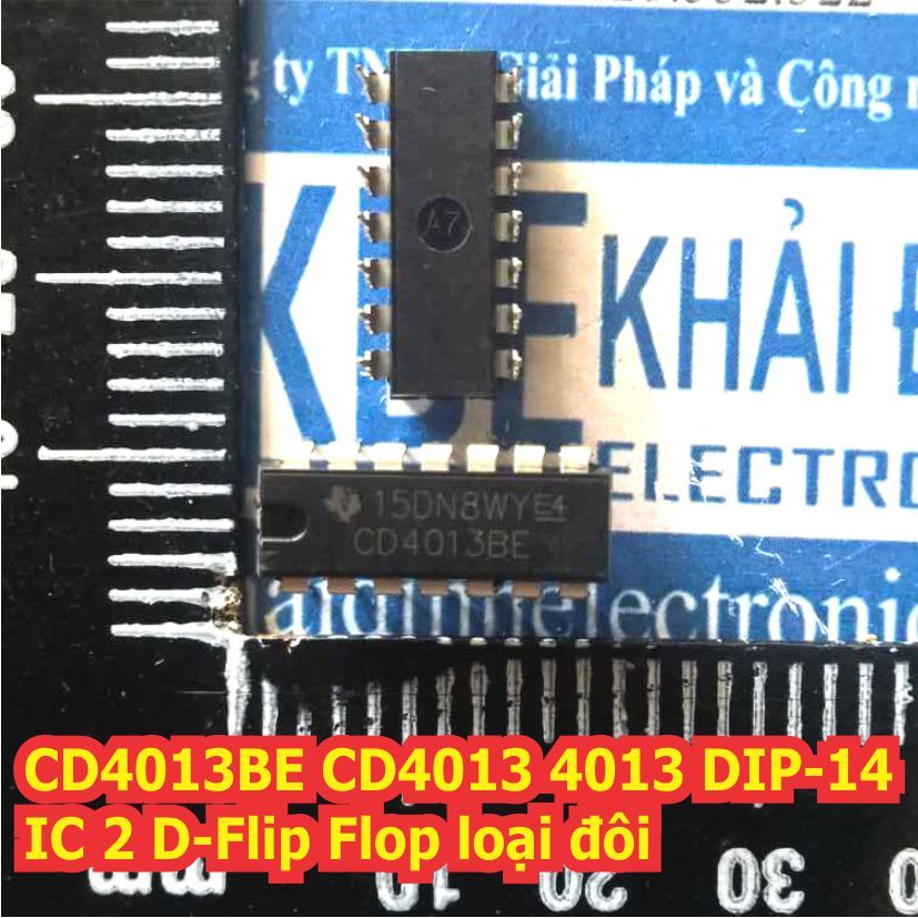 10 con  CD4013BE CD4013 4013 DIP-14 IC 2 D-Flip Flop loại đôi KDE1408