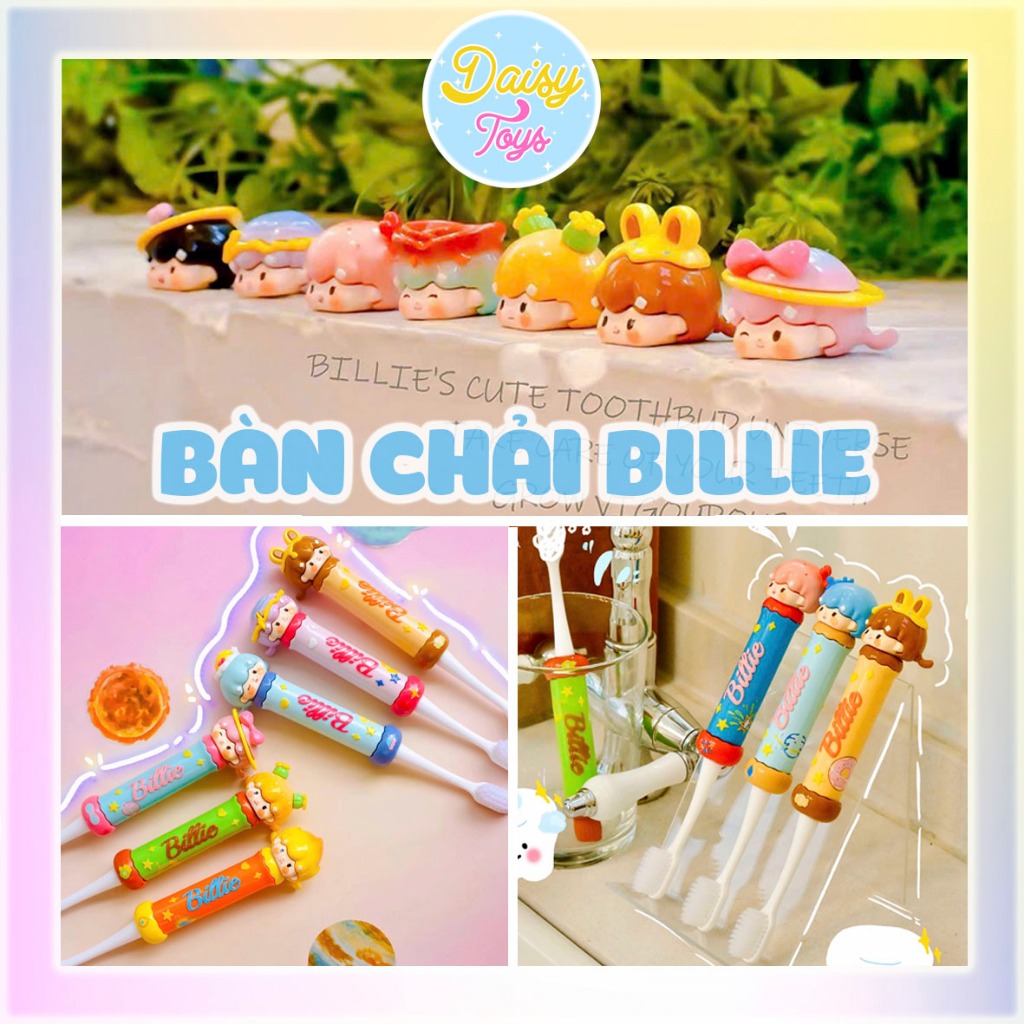 [BLINDBOX-BÀN CHẢI ĐÁNH RĂNG BILLIE-CHÍNH HÃNG]-Hộp mù bàn chải đánh răng Billie dễ thương cho trẻ e