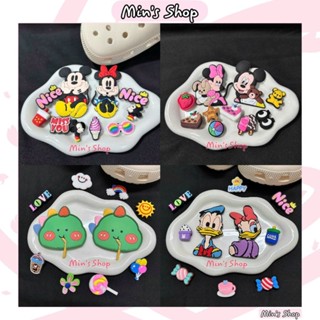  SET BỘ  sẵn nút  STICKER CHARM Gắn Dép Sục Nhiều Mẫu Lựa Chọn Chất Liệu Nhựa Dẻo 2D 