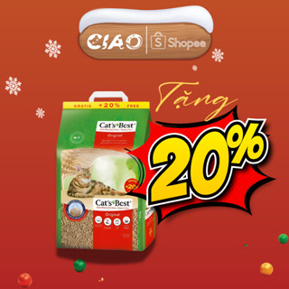   MUA 10L TẶNG 2L  Cát gỗ vệ sinh cho mèo Cat's best Original Siêu thấm hút khử mùi xả được trong toilet 