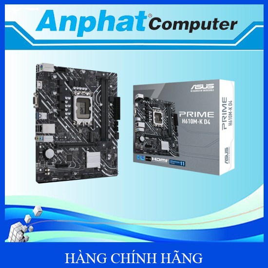 Bo mạch chủ Main ASUS PRIME H610M-K DDR4 Socket LGA 1700 - Hàng Chính Hãng - Bảo hành 36 tháng