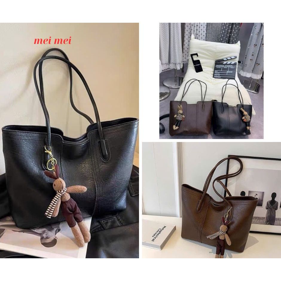 [kèm cham] Túi xách nữ công sở đeo vai, tote dung tích lớn size 35cm,để vừa a4 đi học đi làm style hàn quốc