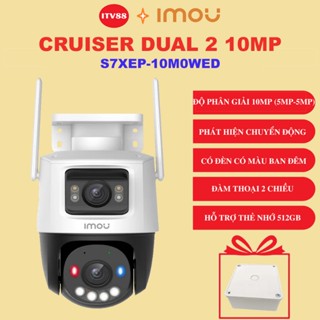 [TẶNG HỘP KT] CAMERA IMOU 2 MẮT NGOÀI TRỜI CRUISER DUAL 2 10MP (5mp-5mp) / 6MP (3mp-3mp) | S7XEP