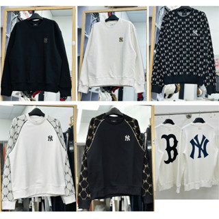  Áo Sweater Chính Hãng MLB Logo NY Thêu Mẫu Mới 2024 Chất Vải Nỉ Da Cá Notag Bao Check 