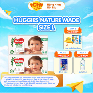Combo 3 gói Tã bỉm dán/quần HUGGIES PLATIUM NATURE MADE size M58/L44/XL 38/XXL26/S82/NB60 - Hàng chính hãng công ty