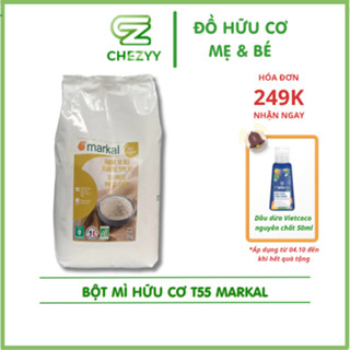 Bột mì hữu cơ đa dụng T55 Markal 1kg, bột mì làm bánh cho bé
