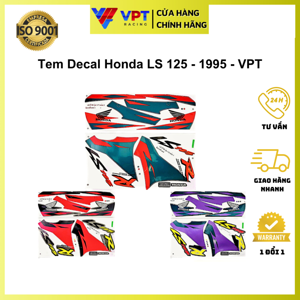 Tem LS125-1995 3 màu chính hãng Thailand T-LS125