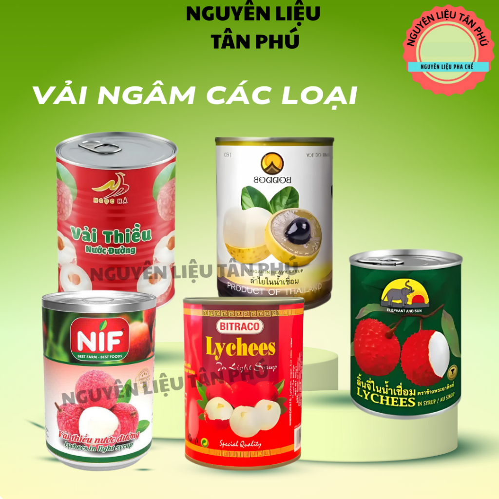 Vải ngâm Thái Lan, Thanh Hà, Foodclub, Fresko…