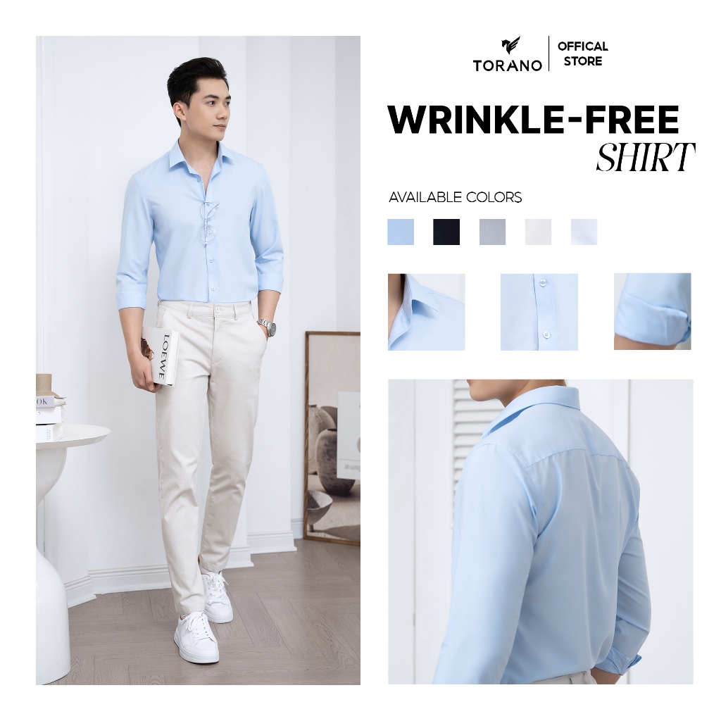 Áo sơ mi nam TORANO dài tay trơn phom chuẩn lịch sự - FATB002 | BigBuy360 - bigbuy360.vn