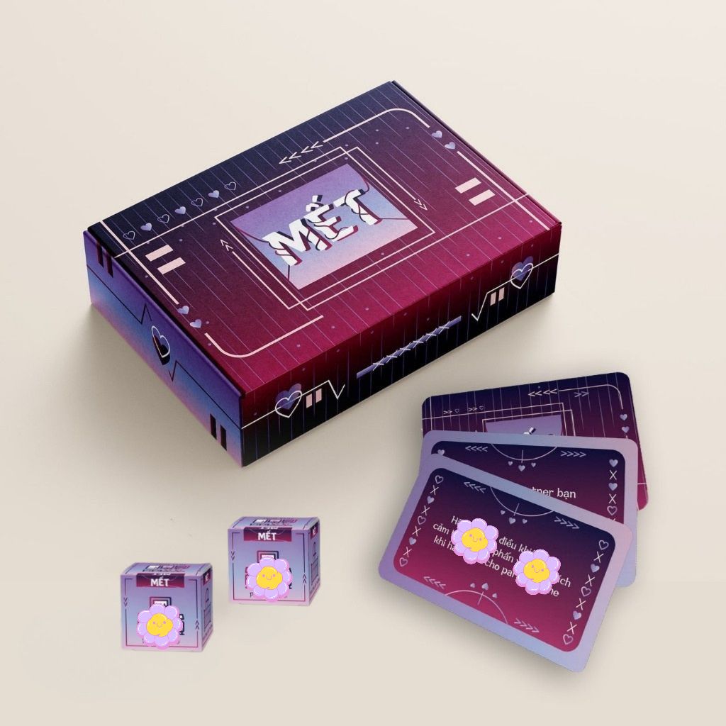 Bộ Bài Cặp Đôi Mết 60 Lá Giấy Cứng Khám Phá Đối Phương Hấp Dẫn THE KAS