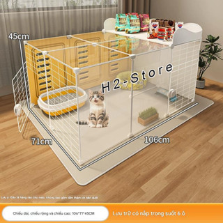 Chuồng nuôi thú cưng lắp ghép 1 tầng dành cho chó, mèo, thỏ cỡ lớn - Mã CM44