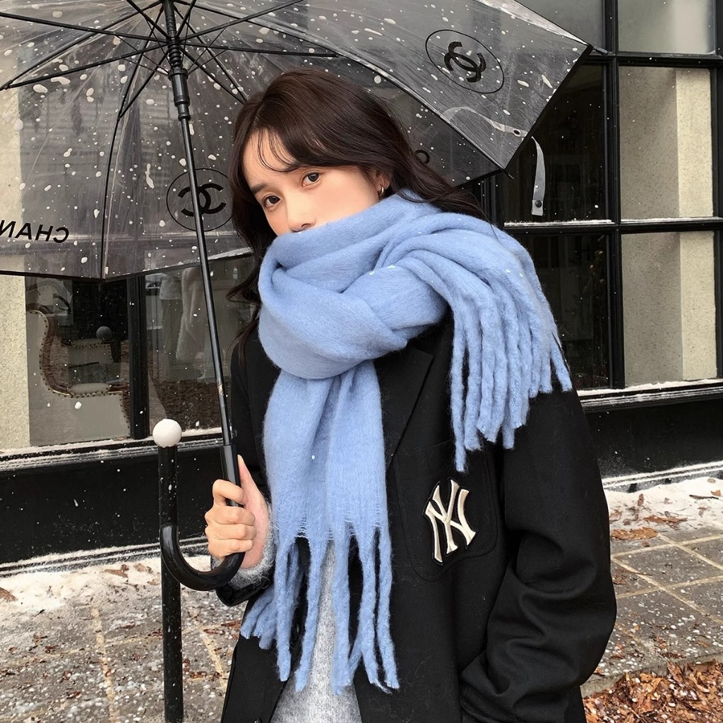 Khăn Quàng Cổ Len Dài Tua Rua KAHATS Choàng Cổ Bản To Giữ Ấm Mùa Đông Dày Dặn Style Hàn Quốc | BigBuy360 - bigbuy360.vn