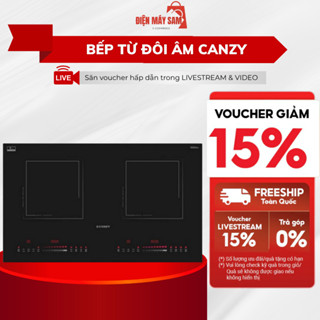 Bếp từ đôi âm Canzy CZ D216Smart 9.0 nấu nhanh, khóa trẻ em an toàn, tiết kiệm điện năng