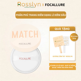  FOCALLURE Phấn Phủ Trang Điểm Dạng Lì Kiềm Dầu Lâu Trôi 15g Rosslyn Chính Hãng 