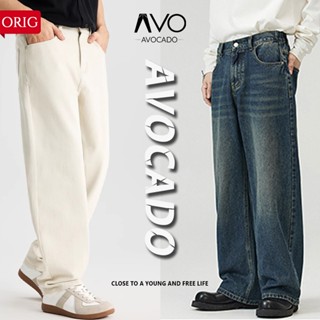 Quần Jean bò baggy nam nữ Xanh Đen RETRO Avocado ống rộng dáng suông xuông cạp cao nam bigsize 27-36