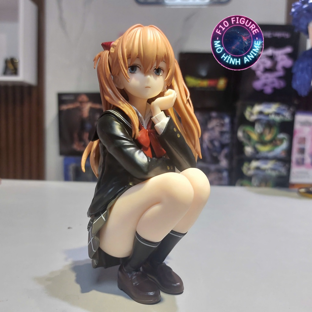 Mô hình nhân vật nữ Asuka sinh viên đại học- Mô hình anime ngồi 15cm