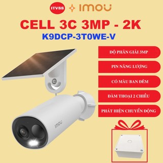  Camera IMOU Cell 3C 3MP - Camera ngoài trời All In One  Kèm tấm năng lượng mặt trời  | Pin 5000mAh 