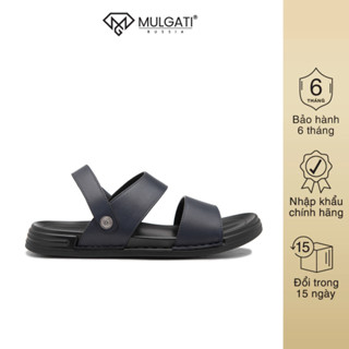  Dép Sandal Da Nam MULGATI Da Bò Quai Ngang Cao Cấp - YD0108-9A 