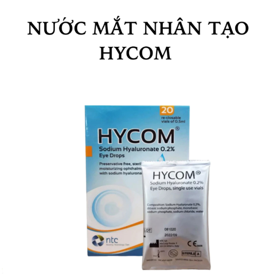 HYCOM dưỡng mắt nhân tạo không chất bảo quản Giúp bổ sung nước mà tứ nhân tạo cho mắt, giảm mỏi mắt 