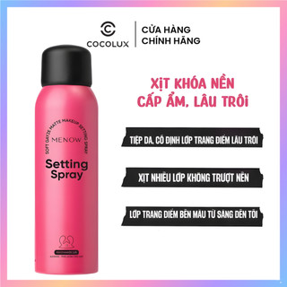 Xịt Khóa Nền Menow Soft Gayze Matte Makeup Setting Spray NỀN LÂU TRÔI CẤP ẨM HƠI THỞ SƯƠNG MÙ 100ml