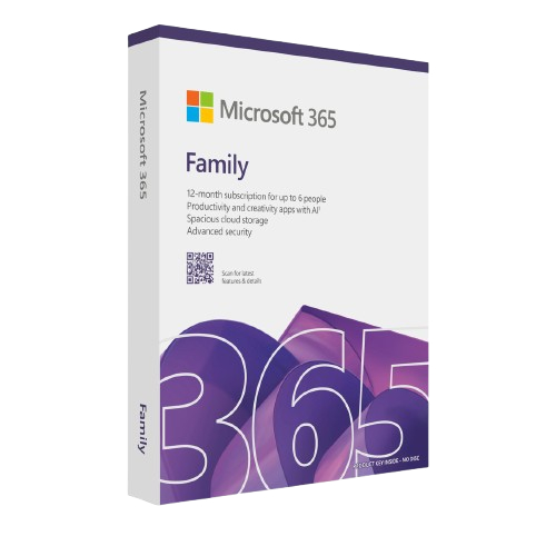 Phần mềm Microsoft Office 365 Family |12 tháng | tối đa 6 người |5 thiết bị/người |Word, Excel, Powe