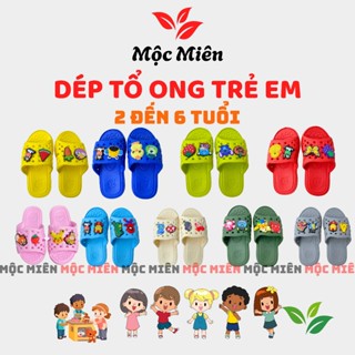 Dép Tổ Ong ASIA Gắn Sticker Cho Bé Trai Bé Gái Size 17 - 19 Hàng Chính Hãng Cao Cấp Phù Hợp  2 -6 Tuổi