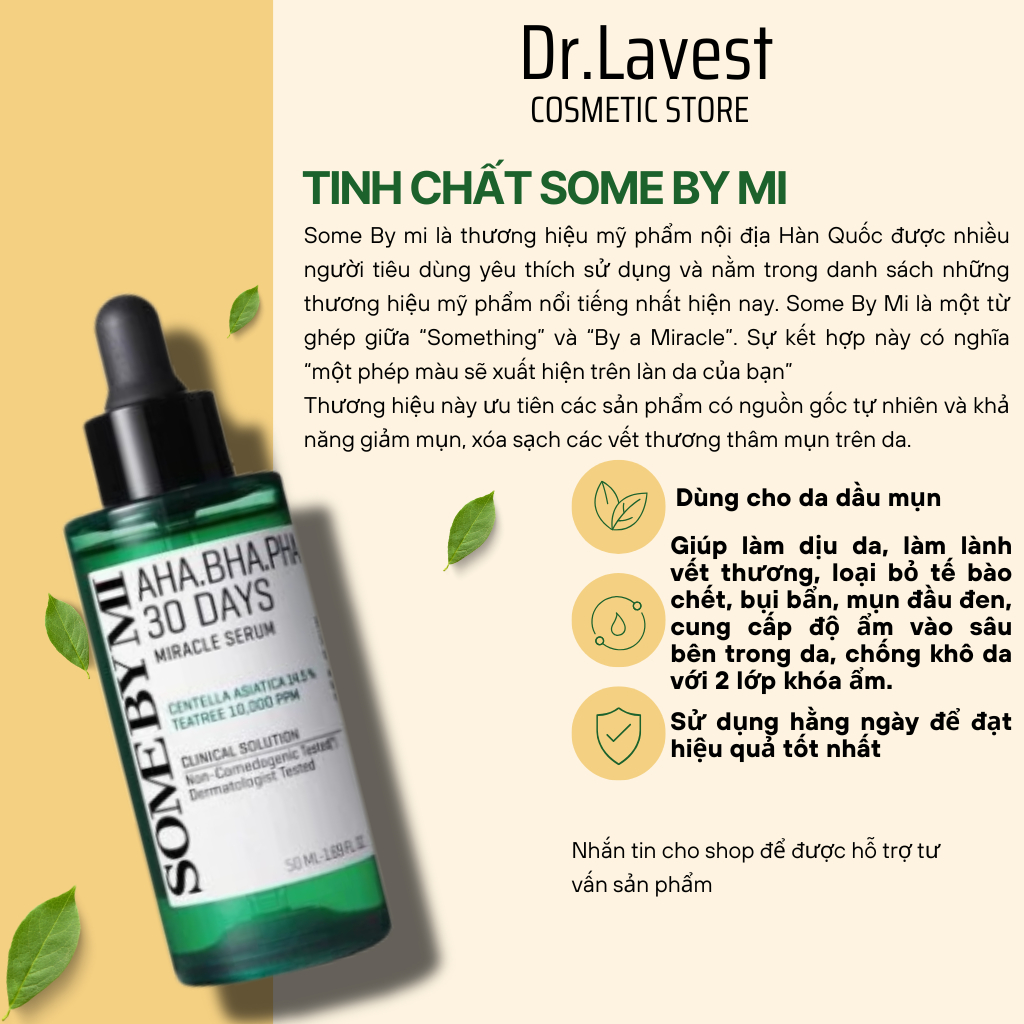 Tinh Chất Ngừa Mụn Some By Mi AHABHAPHA 30 Days Miracle Serum 50ml