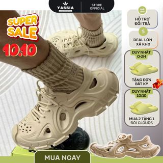 Dép Đúc Nguyên Khối YASSIA T-REX Chống Trơn Trượt, Thoáng Khí - Xu Hướng Thời Trang Nam Nữ 2025