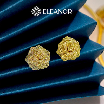 Bông tai nữ chuôi bạc 925 Eleanor Accessories hoa hồng phụ kiện trang sức khuyên tai 10692
