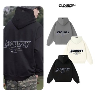 [Giảm giá 50k] Áo Hoodie unisex nữ form rộng nam basic oversize nỉ bông 100% local brand chính hãng Cloudzy DRACULA