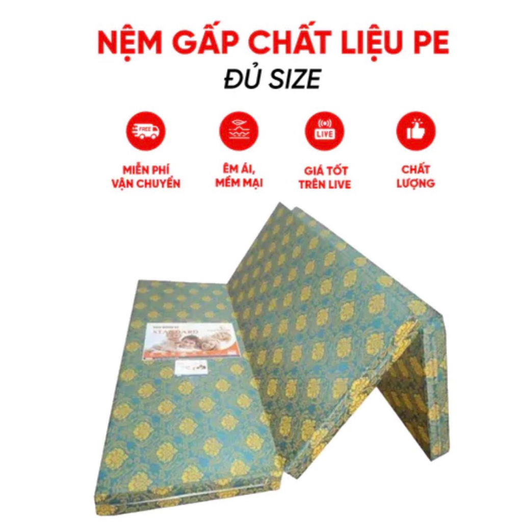 NỆM PE (mút ); GÒN ( BÔNG ÉP ) 🦋đủ các size gấp 3 , gọn , thích hợp cho phòng trọ, sinh viên...